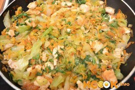 Bigus csirkével - recept fotókkal, hogyan kell főzni, friss káposzta