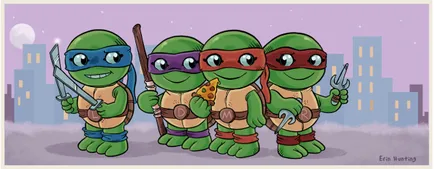 Teenage Mutant Ninja Turtles, Netlore Ninja Turtles, vallási karakter, karikatúrák