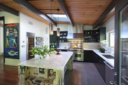 Fekete-fehér Interior Design - fotó ötleteket a ház