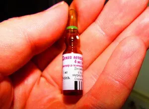 Dexametazon (injekciók) használati utasításokat, amelyek kijelölik, intramuszkulárisan és intravénásán,