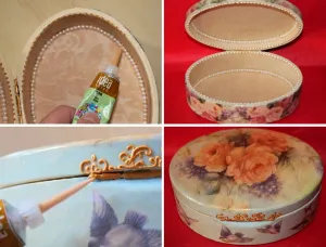 Decoupage fotók mester osztályt a lemezeken és a palackok (35 fotók)