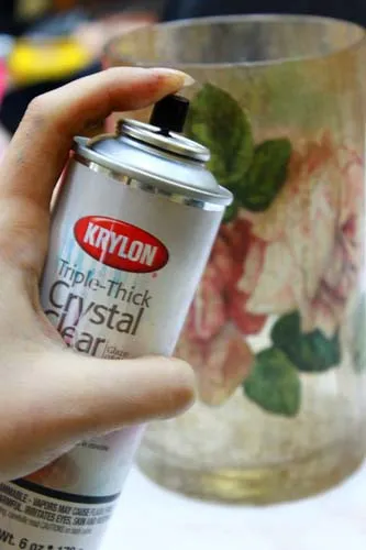 decoupage váza