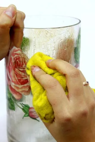 decoupage váza