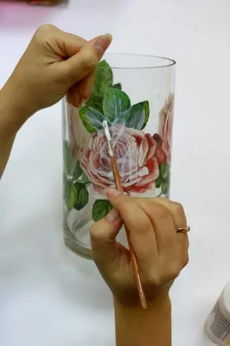 decoupage váza