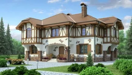 A dekoráció és a design egy családi ház homlokzati népszerű videó opciók