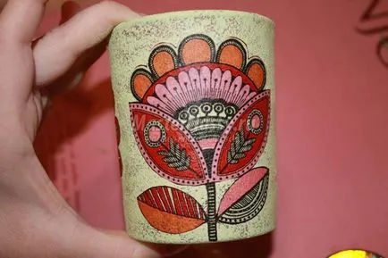 Decoupage szalvéták kezdők dekoratív váza