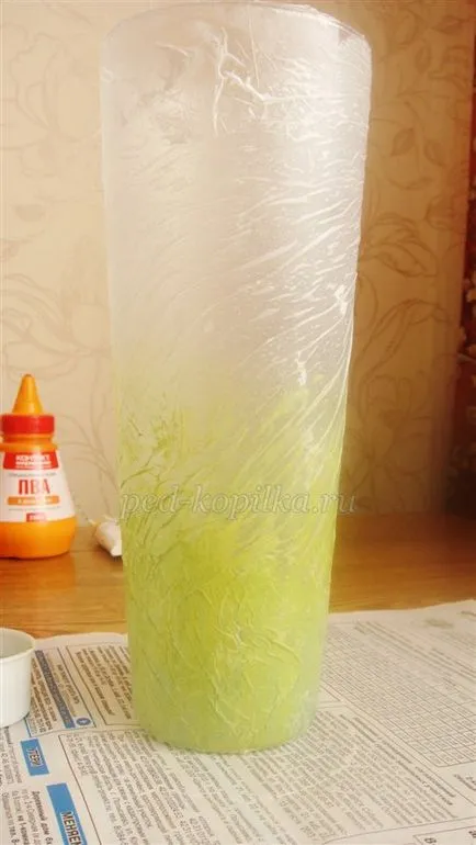 Decoupage üveg vázák