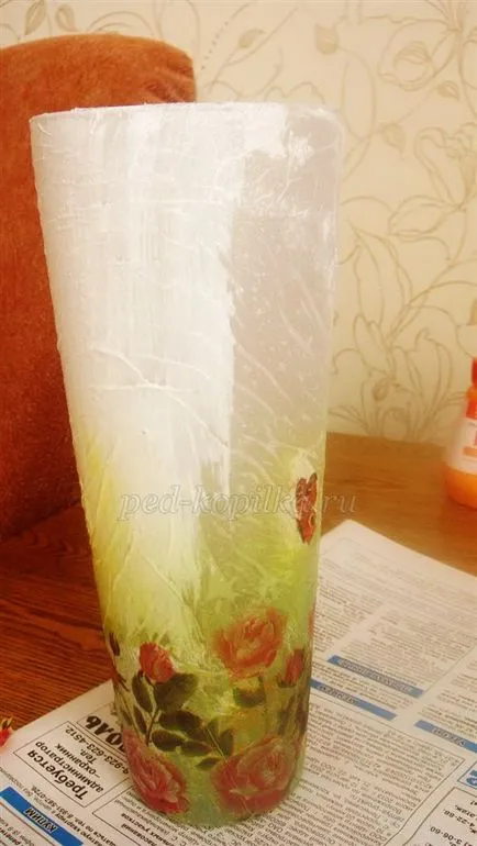 Decoupage üveg vázák