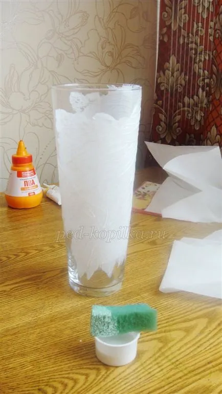 Decoupage üveg vázák