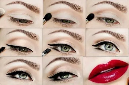 Saucy makeup- legjobb variáció lépésről lépésre (pimasz hogy a legjobb változat a lépésről lépésre képekkel, hogy a videó durva éles félkövér macska szem smink retro csillag smink) Saucy makeup- legjobb variáció lépésről lépésre