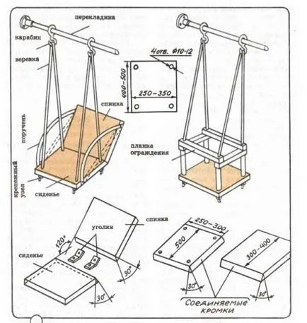 Gyermek hinta kezeddel (80 fotó), hogyan lehet fa vagy fém lógó swing (do) Gyermek hinta kezeddel (80 fotó), hogyan lehet fa vagy fém függő hinta