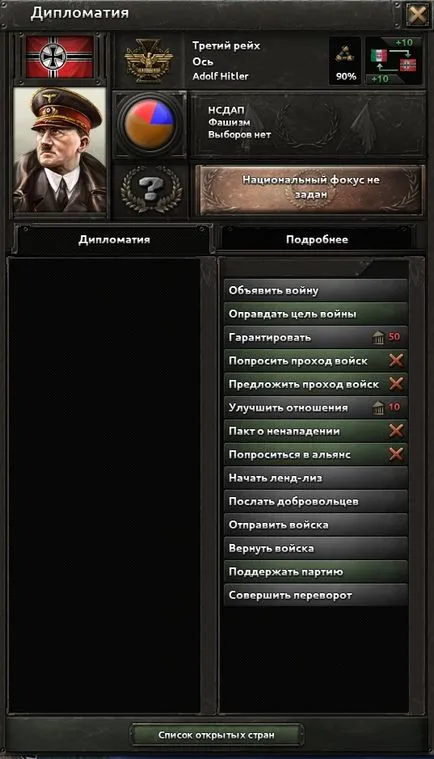 Diplomácia - Hearts of Iron 4 - passage, útmutató, útmutató, utasítás, gyik