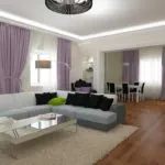 Tervezés nappali egy magánlakás - fotó befejezi (ház) Tervezés nappali egy magánlakás - fotó befejezi