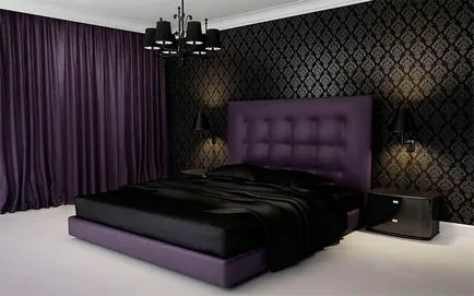 Design tapéta a hálószobában