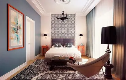 Design tapéta a hálószobában