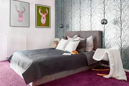 Design tapéta a hálószobában