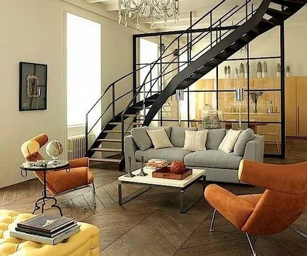 A design a nappali egy magánházban népszerű ötletek