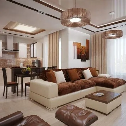 A design a nappali egy magánházban népszerű ötletek