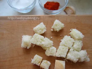 Házi croutons fokhagymás - lépésről lépésre recept fotókkal, hogyan kell főzni
