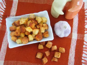 Házi croutons fokhagymás - lépésről lépésre recept fotókkal, hogyan kell főzni