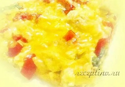 Házi pizza csirkével és sajttal - lépésről lépésre recept fotók