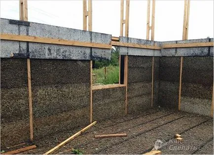 House arbolita saját kezébe - a házak építése fából-beton blokkok fotó