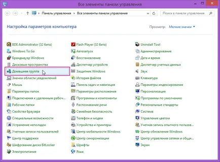 Otthoni csoport a Windows 8