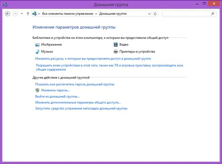 Otthoni csoport a Windows 8