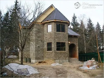House arbolita saját kezébe - a házak építése fából-beton blokkok fotó