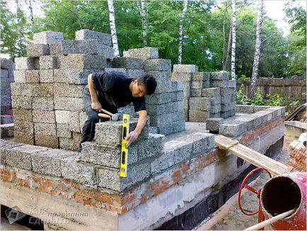 House arbolita saját kezébe - a házak építése fából-beton blokkok fotó