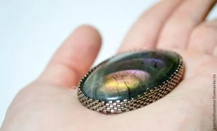 Kétoldalú twining cabochon - Fair Masters - kézzel készített, kézzel készített