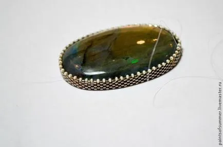 Kétoldalú twining cabochon - Fair Masters - kézzel készített, kézzel készített