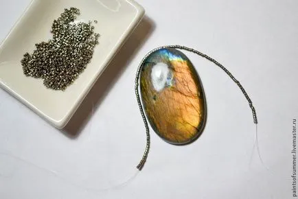Kétoldalú twining cabochon - Fair Masters - kézzel készített, kézzel készített