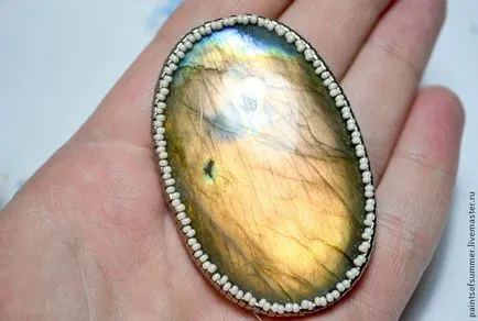 Kétoldalú twining cabochon - Fair Masters - kézzel készített, kézzel készített