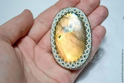 Kétoldalú twining cabochon - Fair Masters - kézzel készített, kézzel készített