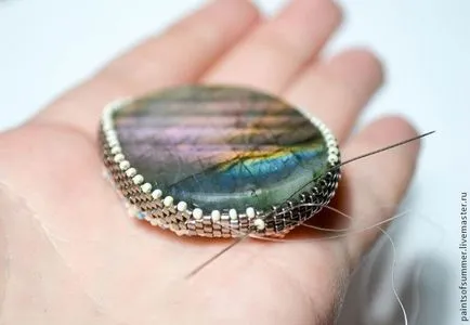 Kétoldalú twining cabochon - Fair Masters - kézzel készített, kézzel készített
