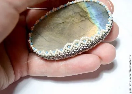 Kétoldalú twining cabochon - Fair Masters - kézzel készített, kézzel készített