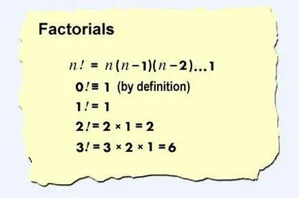 Factorial pascal, hogyan kell kiszámítani