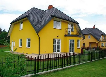 Homlokzati vakolat kültéri fényképek és típusú dekoratív homlokzati vakolat