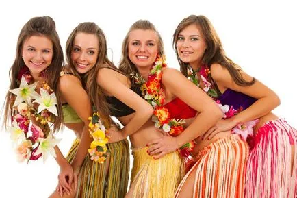 Hawaii party forgatókönyv, versenyek, zene, ruházat és alkatrészek a stílus Hawaii