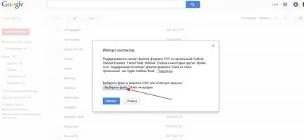 Google (Google) kapcsolatok hozzá, mozog, import és törölhet partnereket