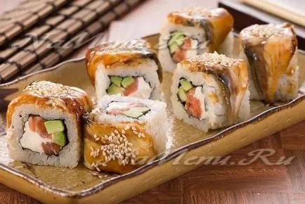 Milyen különböző típusú görgők és a sushi, és az összetételük (mi) Milyen különböző típusú görgők és a sushi, és összetételük