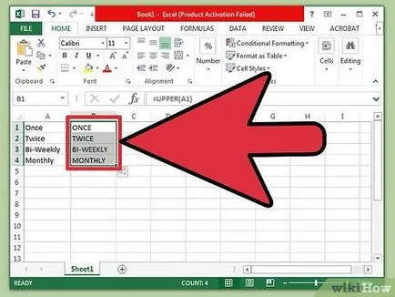Hogyan változtassuk meg a kis- és nagybetűket excel (jobb klikk) Hogyan változtassuk meg a kis- és nagybetűket excel