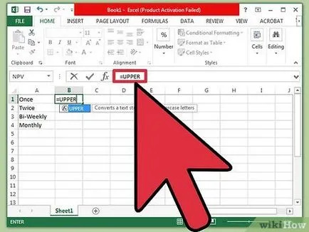 Hogyan változtassuk meg a kapitalizációja excel (betűk) Hogyan változtassuk meg a kis- és nagybetűket excel