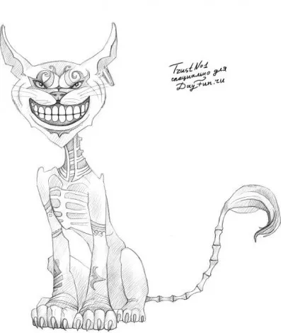 Hogyan kell felhívni Cheshire Cat ceruza szakaszaiban