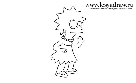Hogyan kell felhívni a ceruzát Simpsons fokozatosan (majd a második szem) Hogyan kell felhívni a ceruzát Simpsons szakaszaiban