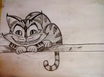 Hogyan kell felhívni Cheshire Cat-lépésre mester osztály fényképpel (Cheshire Cat ceruza) Hogyan kell felhívni Cheshire Cat-lépésre mester osztály fotók