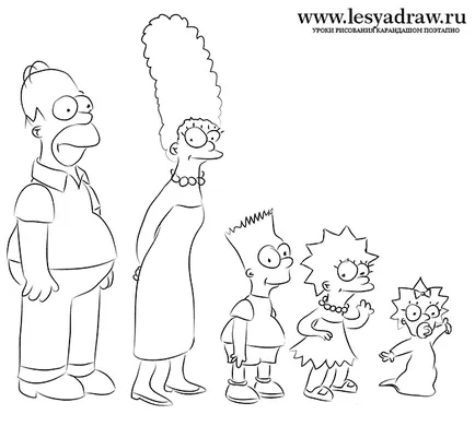 Hogyan kell felhívni Simpsons ceruza szakaszában (Maggie) Hogyan kell felhívni a ceruzát Simpsons szakaszaiban