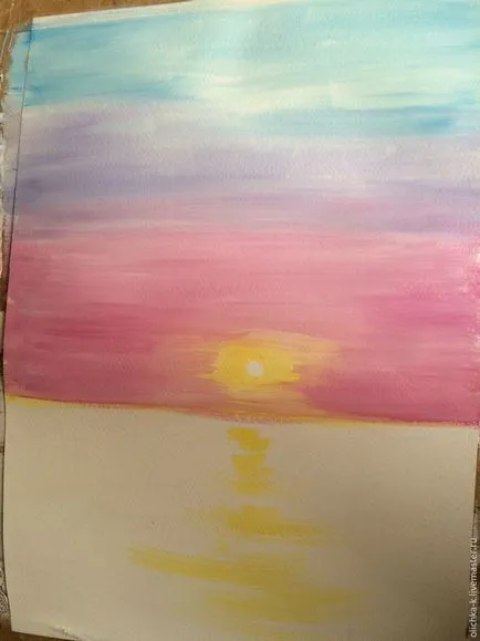 Hogyan kell felhívni a naplemente a tengeren gouache - Fair Masters - kézzel készített, kézzel készített (gouache) Hogyan kell felhívni a naplemente a tengeren gouache - Fair Masters - kézzel készített, kézzel készített