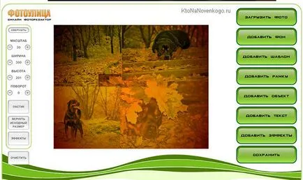 Hogyan kell alkalmazni az online fotó a fotó, valamint a betét hozzá vagy ragasztóval képek egymást